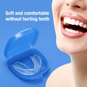 1 Set Invisible Night Mouth Guard For Teeth Clenching Grinding Dental Bite Sleep Aid Mouth Tray Personal Health Care Sleep