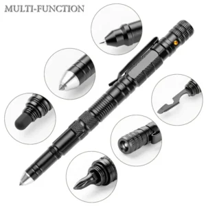 10-In-1 Multi Function Tactical Pen Emergency Flashlight Screwdriver Bottle Opener Outdoor Survival Self Defense Rescue EDC Tool