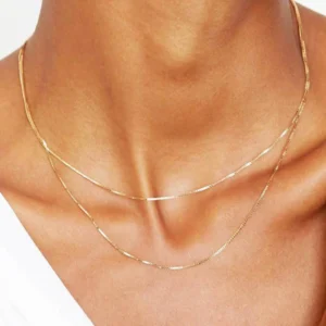 100% 925 Sterling Silver High Quality Gold Plated Thin 0.65MM 1MM 1.5MM Delicate Dainty Box Chain For Women Wedding Necklace