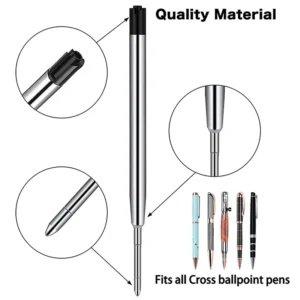 10Pcs Ballpoint Pen Ink Refills Self Defense Tactical Pen Replacement Refill for School Student Office Stationery Supplies