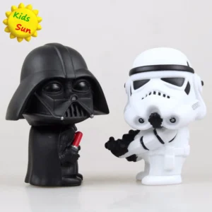 10cm 2pcs/lot Cute Style Star War Darth Vader & STORM TROOPER Kawaii Movie Action Figure Model Toys