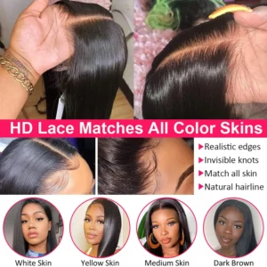 13x4 13x6 Hd Lace Frontal Wig 30 32 34 Inch Straight Lace Front Wig Human Hair 360 Lace Frontal Wig 5x5 6X4 Glueless Wig