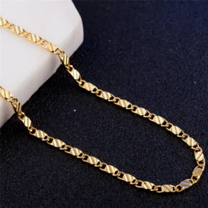 18K Gold 925 Sterling Silver Noble Beautiful Fashion Elegant Chain Pretty Men Women Necklace Jewelry Wedding Gift