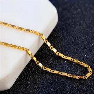 18K Gold 925 Sterling Silver Noble Beautiful Fashion Elegant Chain Pretty Men Women Necklace Jewelry Wedding Gift