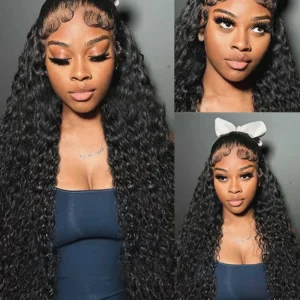 200 Density 13x6 HD Deep Wave Lace Frontal Wig 13x4 Water Wave Curly Human Hair 5x5 Lace Front Wig 30 32 40Inch Closure Glueless