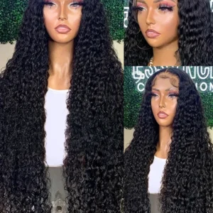 200 Density 13x6 HD Deep Wave Lace Frontal Wig 13x4 Water Wave Curly Human Hair 5x5 Lace Front Wig 30 32 40Inch Closure Glueless