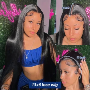 250% 5x5 Bone Straight Closure Wigs Brazilian Glueless Wig 13x6 13x4 Full Melt Skin Transparent Human Hair HD Lace Frontal Wig