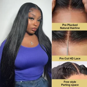 30 40 Inch 200 Density 13x4 Hd Lace Frontal Human Hair Wigs Brazilian Straight 13x6 Lace Front Wig Remy 5x5 Glueless Wig