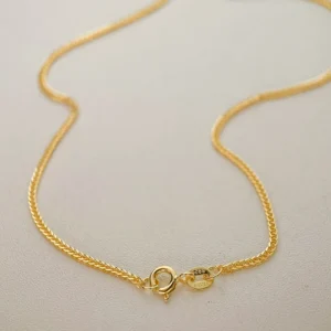 35-90cm 1.5mm Gold Color 925 Sterling Silver Chopin Chain Necklace Women Girls Italy Mens Jewelry Kolye Collane Collier Ketting