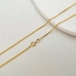 35-90cm 1.5mm Gold Color 925 Sterling Silver Chopin Chain Necklace Women Girls Italy Mens Jewelry Kolye Collane Collier Ketting