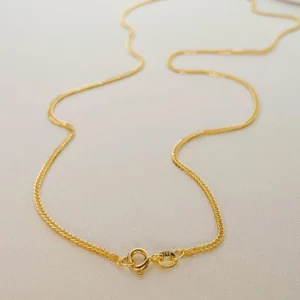 35-90cm 1.5mm Gold Color 925 Sterling Silver Chopin Chain Necklace Women Girls Italy Mens Jewelry Kolye Collane Collier Ketting