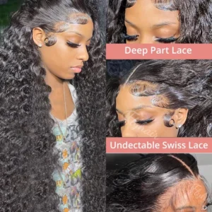 40 46 Inch Deep Wave 13x4 Lace Frontal Wig Hd Lace Front Human Hair Wig Brazilian 13x6 Water Curly HD Lace Front Wigs PrePlucked