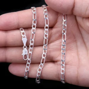 925 Sterling Silver Chain Fashion Sliver Necklace High Quality Snake Chain For Men And Women