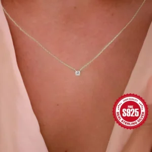 925 Sterling Silver Ins Clavicle Necklace For Women 18K Gold Korean Ins Minimalism Necklace Fine Jewelly Wedding Part Gift