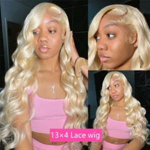 Blonde Body Wave Lace Front Wig HD Transparent Lace 13x4 13x6 Human Hair 613 Pre Plucked Full Frontal Wigs 200% Density