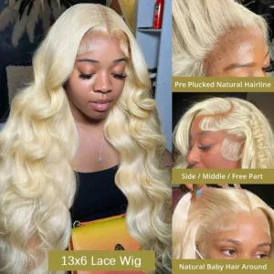 Blonde Body Wave Lace Front Wig HD Transparent Lace 13x4 13x6 Human Hair 613 Pre Plucked Full Frontal Wigs 200% Density