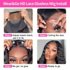 Body Wave Glueless Lace Wig Human Hair Ready To Wear 4x6/5x5 Lace Human Hair Wigs For Black Women Brazilian Remy Wig Bling Hair