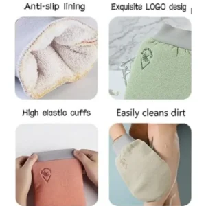 Exfoliating Bath Gloves Body Scrub Gloves SPA Shower Mitt Body Wash Sponge Massager Towel Rub Dead Skin Remover Bathroom Tools