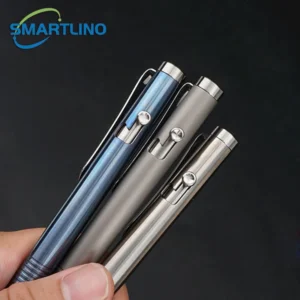 High Quality Titanium Tactical Bolt Action Ballpoint Pen Self Defense EDC Writing Tools for Outdoor Traveling Office Gift